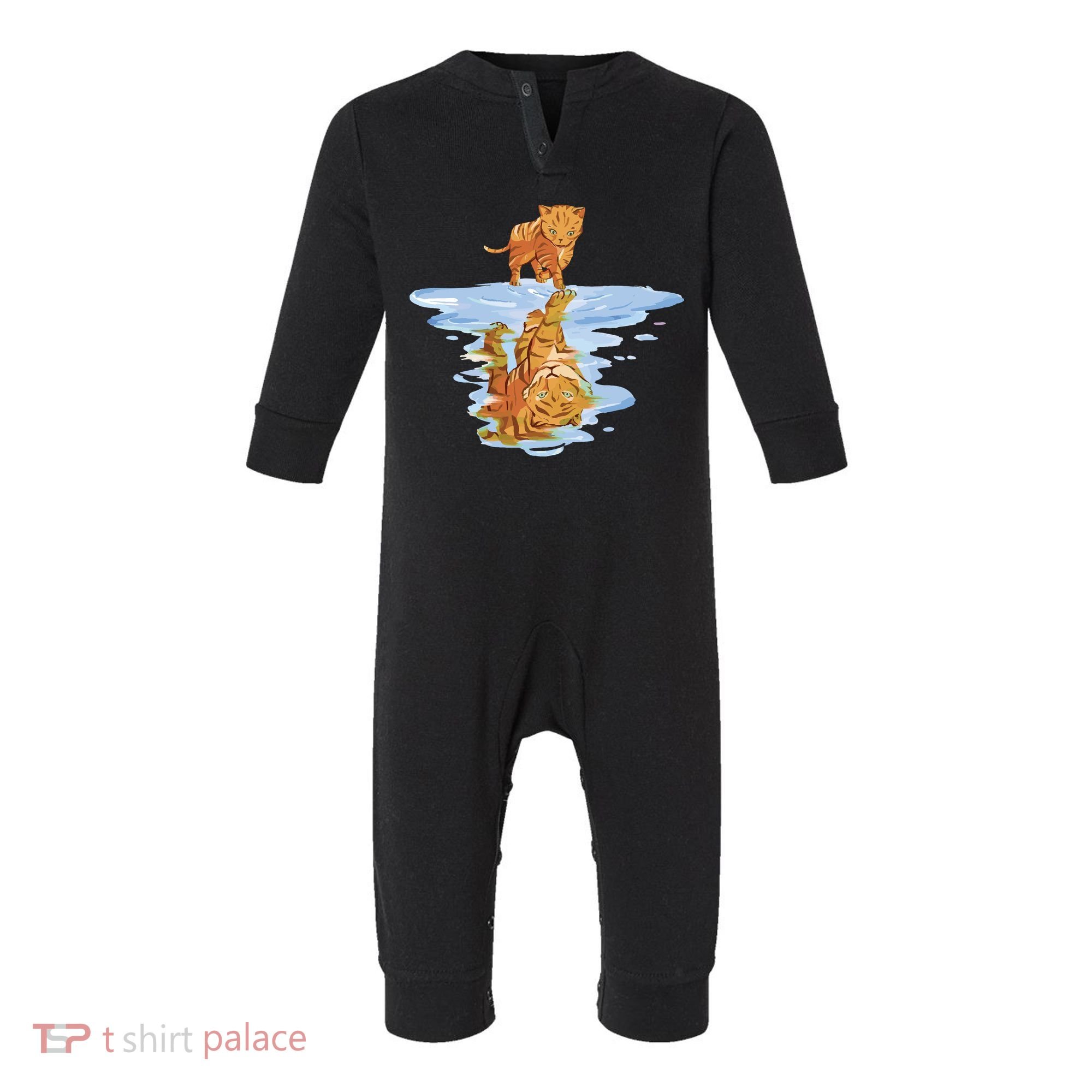 Cat Reflecting Tiger Infant Fleece One Piece