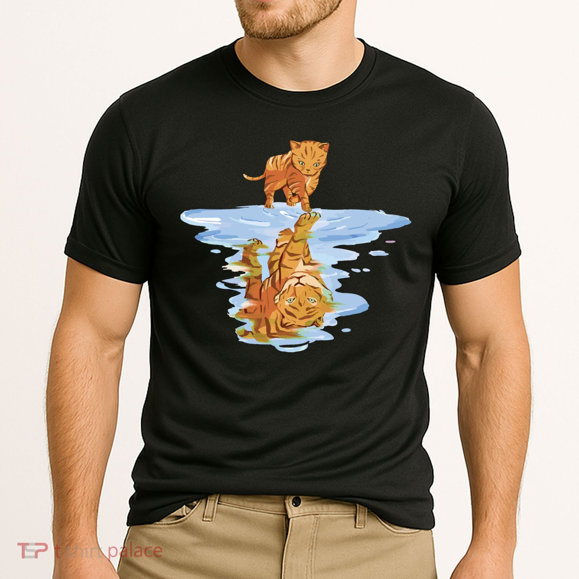 Cat Reflecting Tiger Cooling Performance Crew T-Shirt