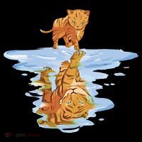 Cat Reflecting Tiger Apron thumb 3