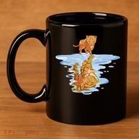 Cat Reflecting Tiger 11oz C Handle Ceramic Mug thumb 4