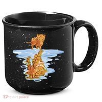 Cat Reflecting Tiger 15oz Campfire Ceramic Mug thumb 0