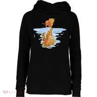 Cat Reflecting Tiger Womens Funnel Neck Pullover Hood thumb 0