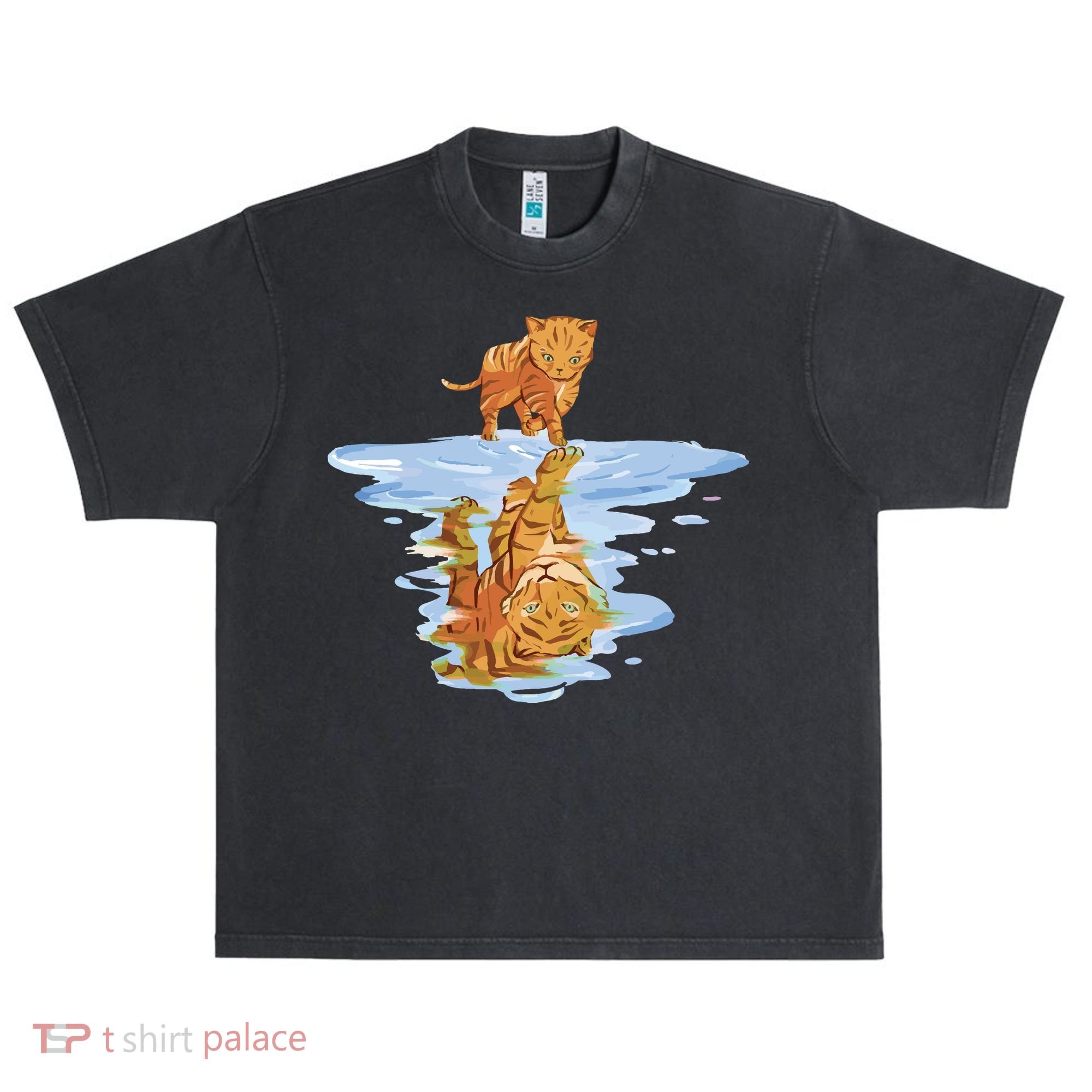 Cat Reflecting Tiger Urban Oversized Heavyweight T-Shirt