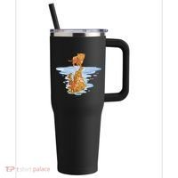Cat Reflecting Tiger 40oz Vacuum Insulated Stainless Steel Travel Tumbler thumb 0