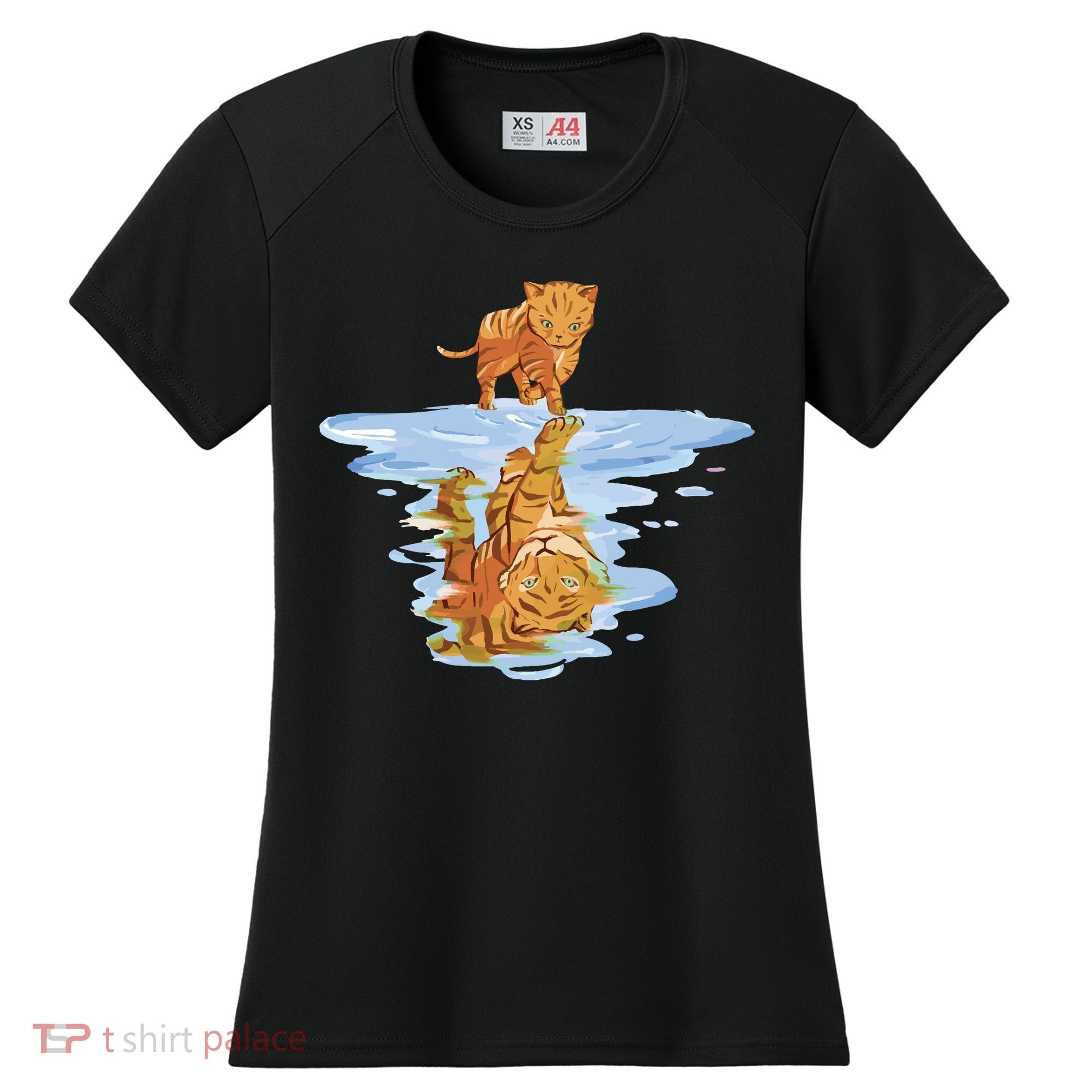 Cat Reflecting Tiger Women's Cooling Performance Crew T-Shirt