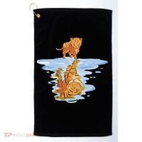 Cat Reflecting Tiger Golf Towel thumb 0