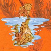 Cat Reflecting Tiger Kati Licensed 12" Camo Cuffed Beanie thumb 2