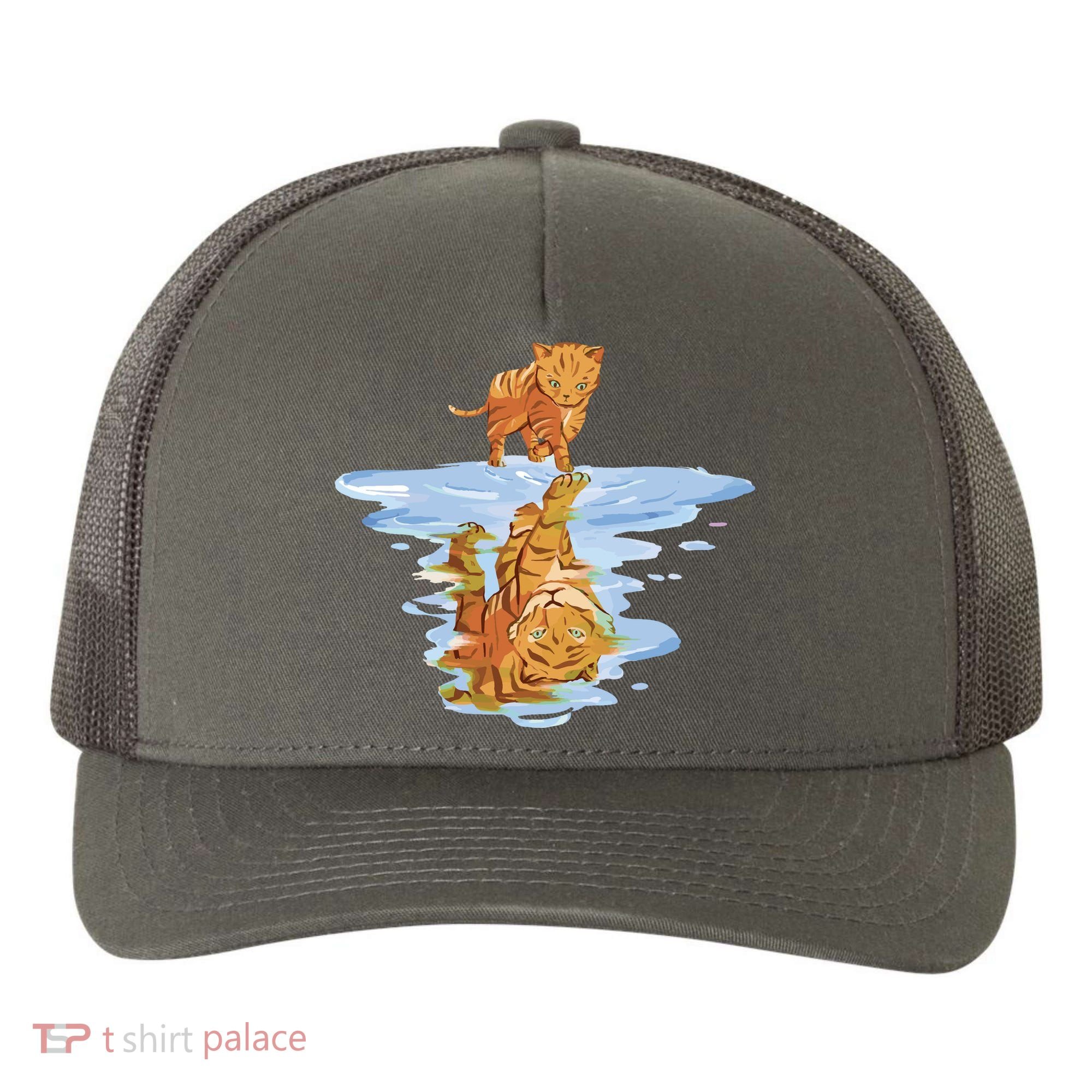 Cat Reflecting Tiger Yupoong Adult 5-Panel Trucker Hat