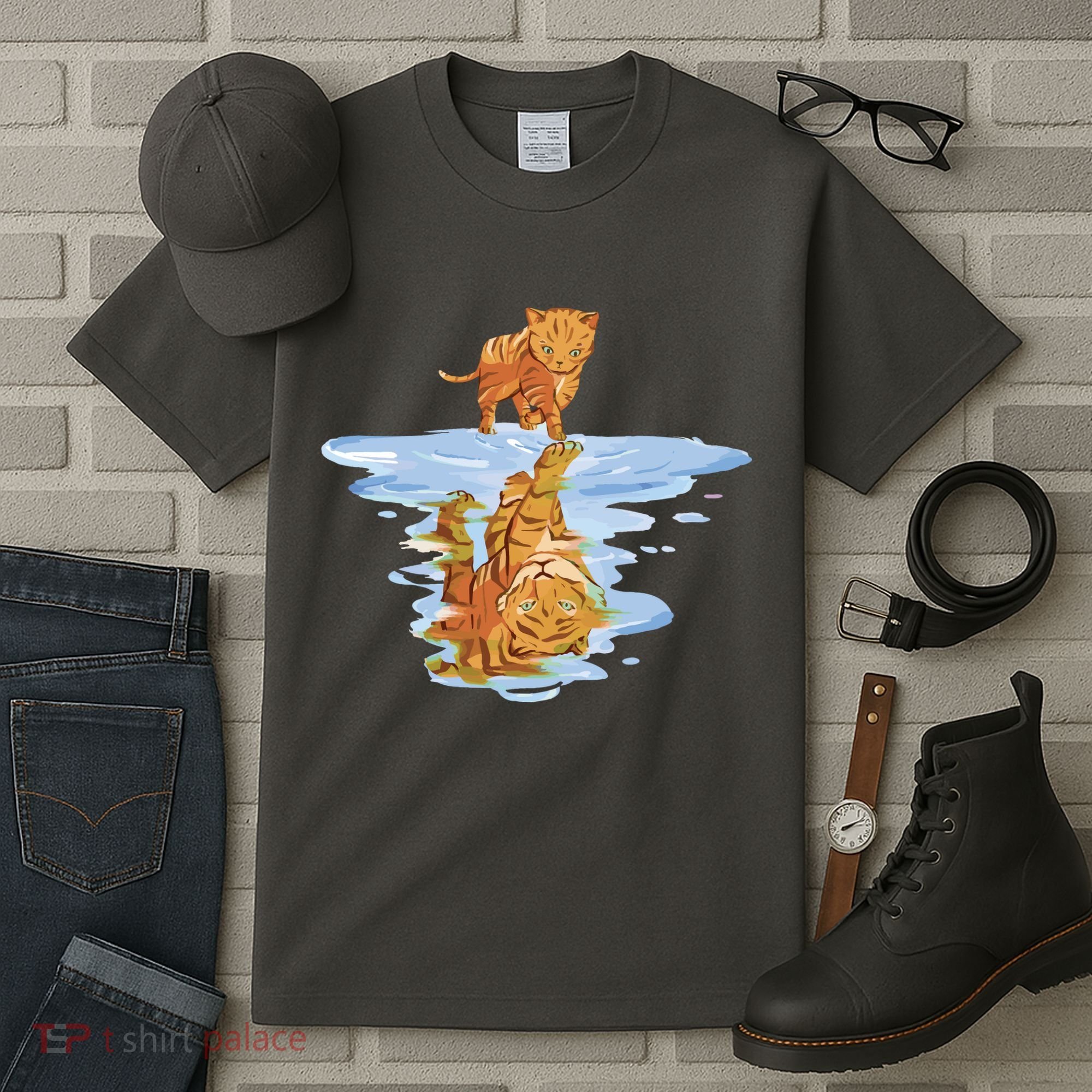 Cat Reflecting Tiger Tall T-Shirt