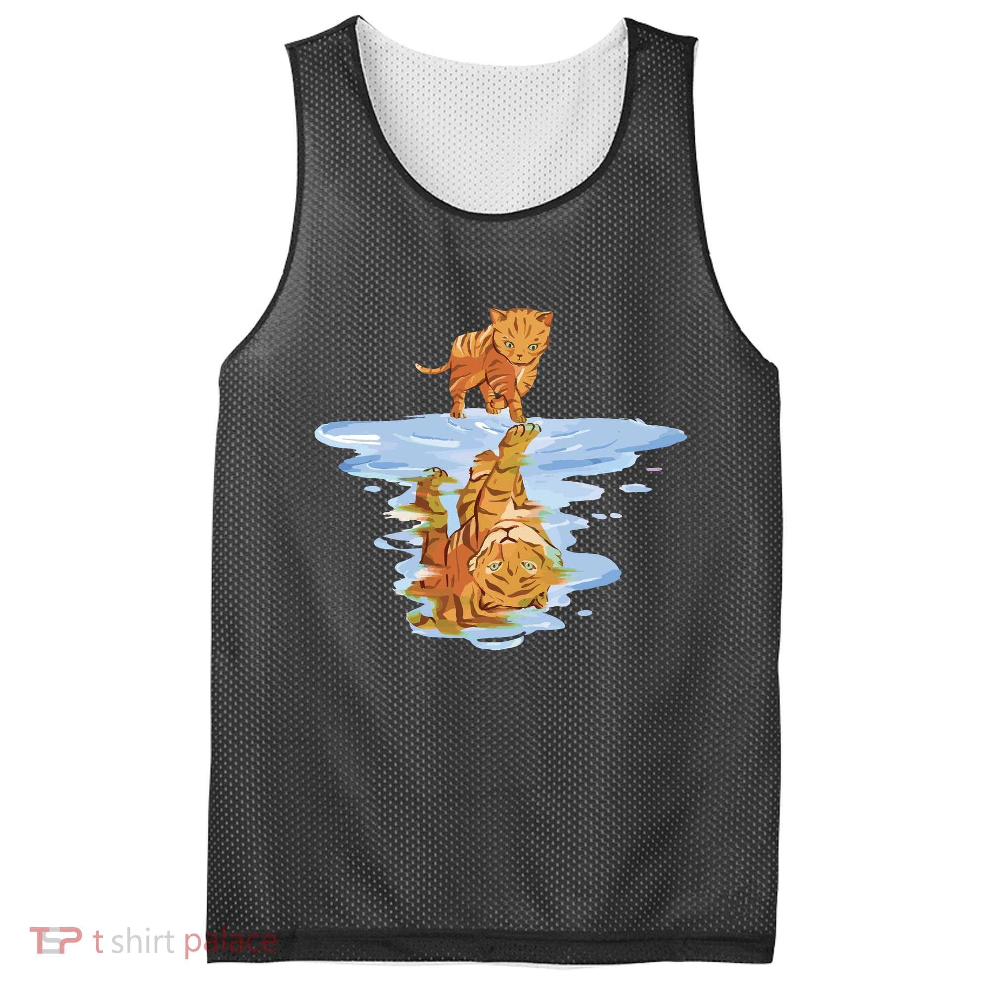 Cat Reflecting Tiger Mesh Reversible Basketball Jersey Tank