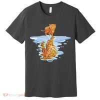 Cat Reflecting Tiger Premium T-Shirt thumb 0