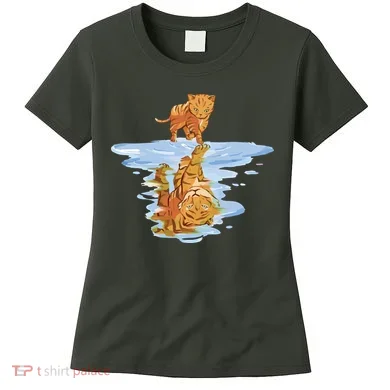 Cat Reflecting Tiger Women's T-Shirt