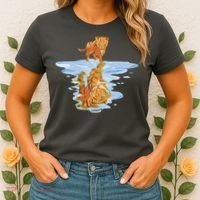 Cat Reflecting Tiger Women's T-Shirt thumb 2