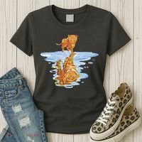 Cat Reflecting Tiger Women's T-Shirt thumb 3