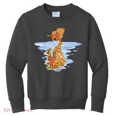 Cat Reflecting Tiger Kids Sweatshirt