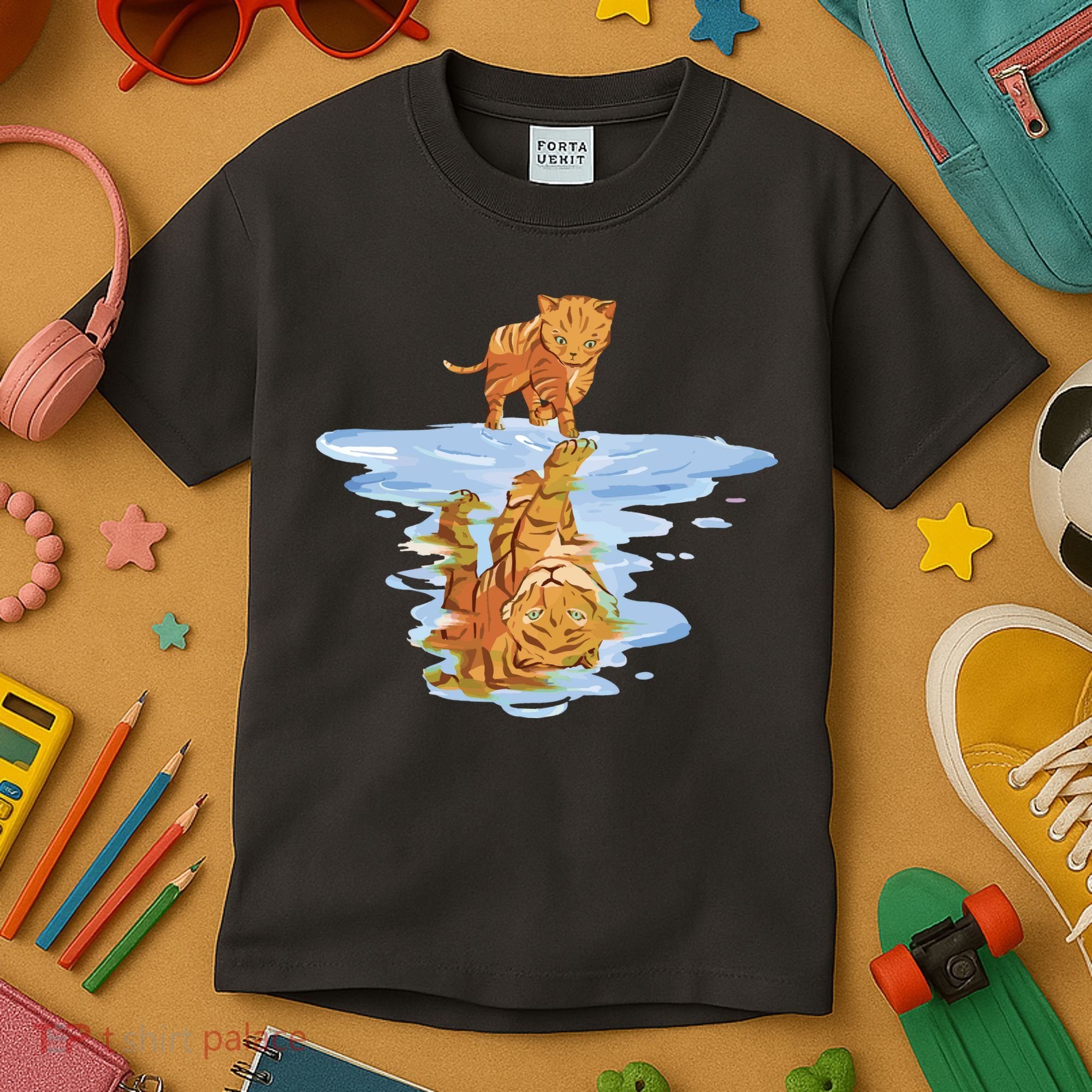 Cat Reflecting Tiger Kids T-Shirt