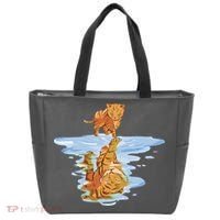 Cat Reflecting Tiger Tote Bag thumb 0