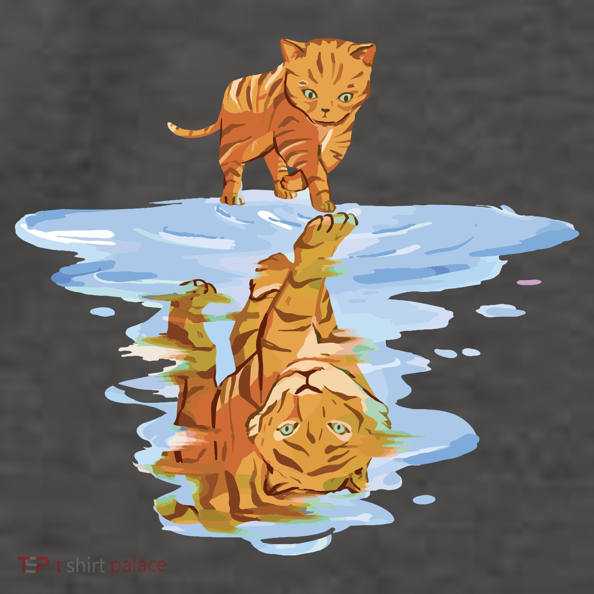 Cat Reflecting Tiger Vector Backpack