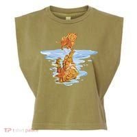 Cat Reflecting Tiger Garment-Dyed Women's Muscle Tee thumb 0