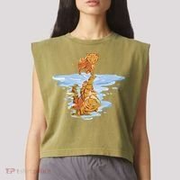 Cat Reflecting Tiger Garment-Dyed Women's Muscle Tee thumb 2