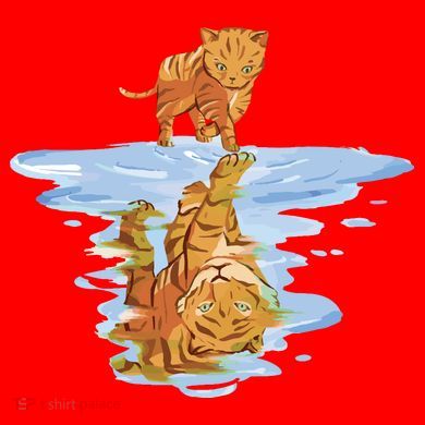 Cat Reflecting Tiger Santa Hat