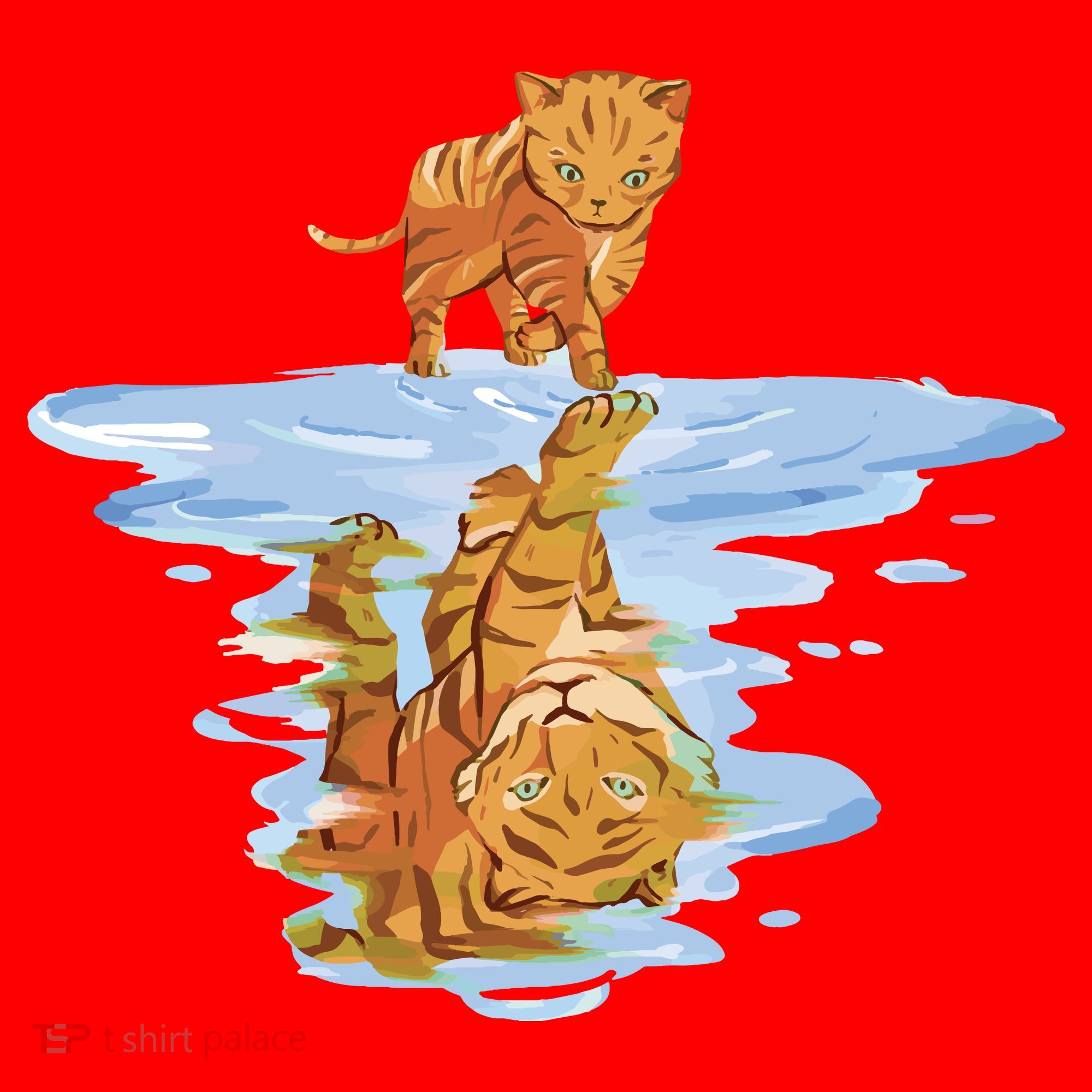 Cat Reflecting Tiger Santa Hat