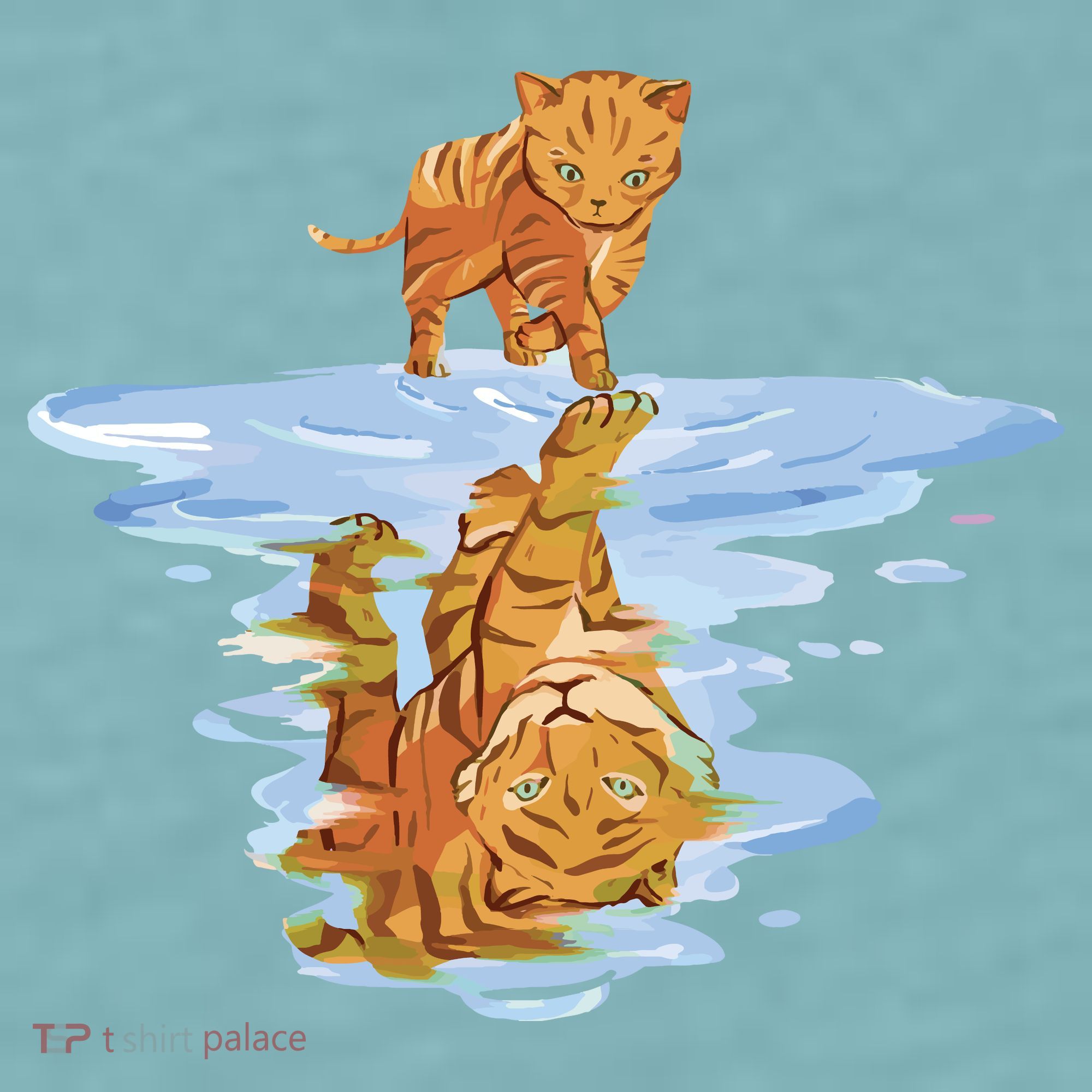 Cat Reflecting Tiger Sueded Cloud Jersey T-Shirt