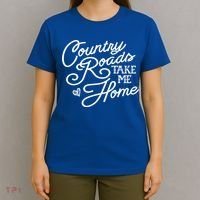 Country Roads Take Me Home Vintage Gift T-Shirt thumb 4