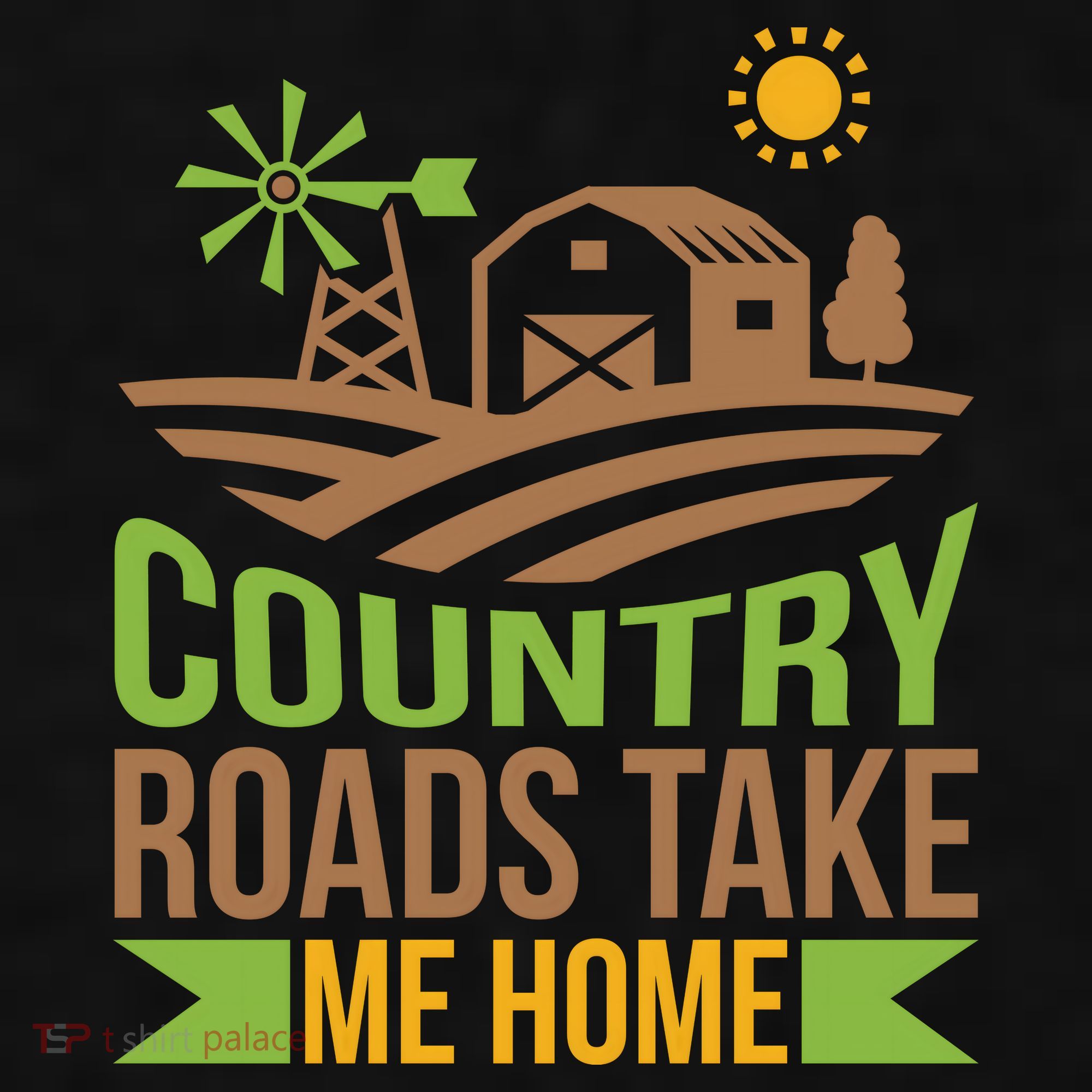 Country Roads Take Me Home Ladies PosiCharge Tri-Blend Wicking Tank