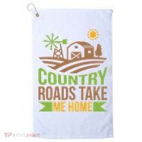 Country Roads Take Me Home Golf Towel thumb 0