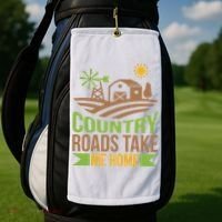 Country Roads Take Me Home Golf Towel thumb 2
