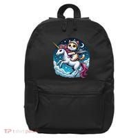 Cat Riding Unicorn Funny Imagination Cute Cat And Unicorn 16 in Basic Backpack thumb 0