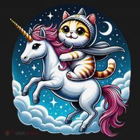 Cat Riding Unicorn Funny Imagination Cute Cat And Unicorn Women's Tank Top thumb 5