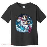Cat Riding Unicorn Funny Imagination Cute Cat And Unicorn Toddler T-Shirt thumb 0