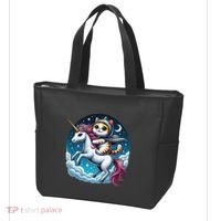 Cat Riding Unicorn Funny Imagination Cute Cat And Unicorn Tote Bag thumb 3