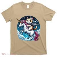 Cat Riding Unicorn Funny Imagination Cute Cat And Unicorn T-Shirt thumb 0