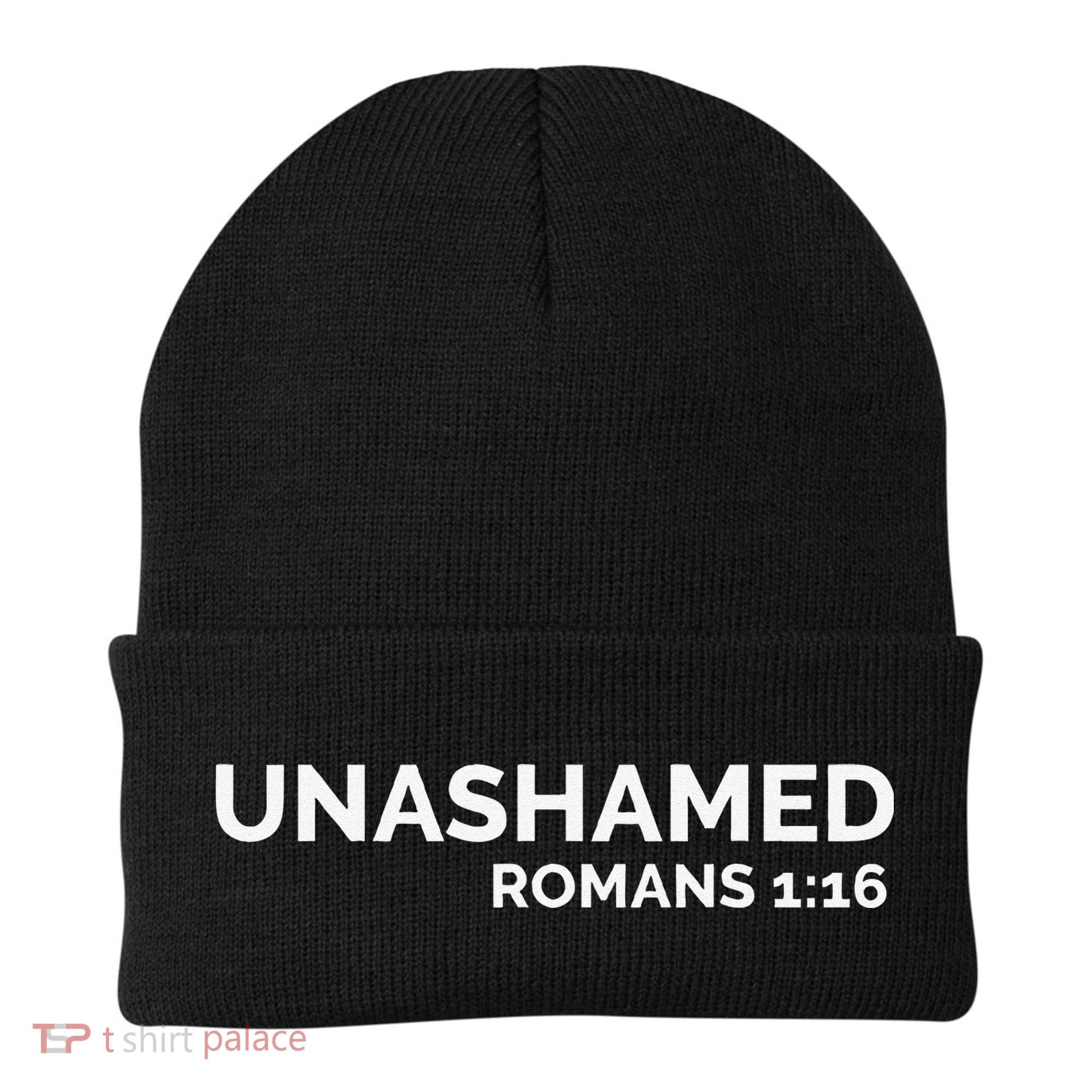 Christian Romans Unashamed Jesus Cross Beanie