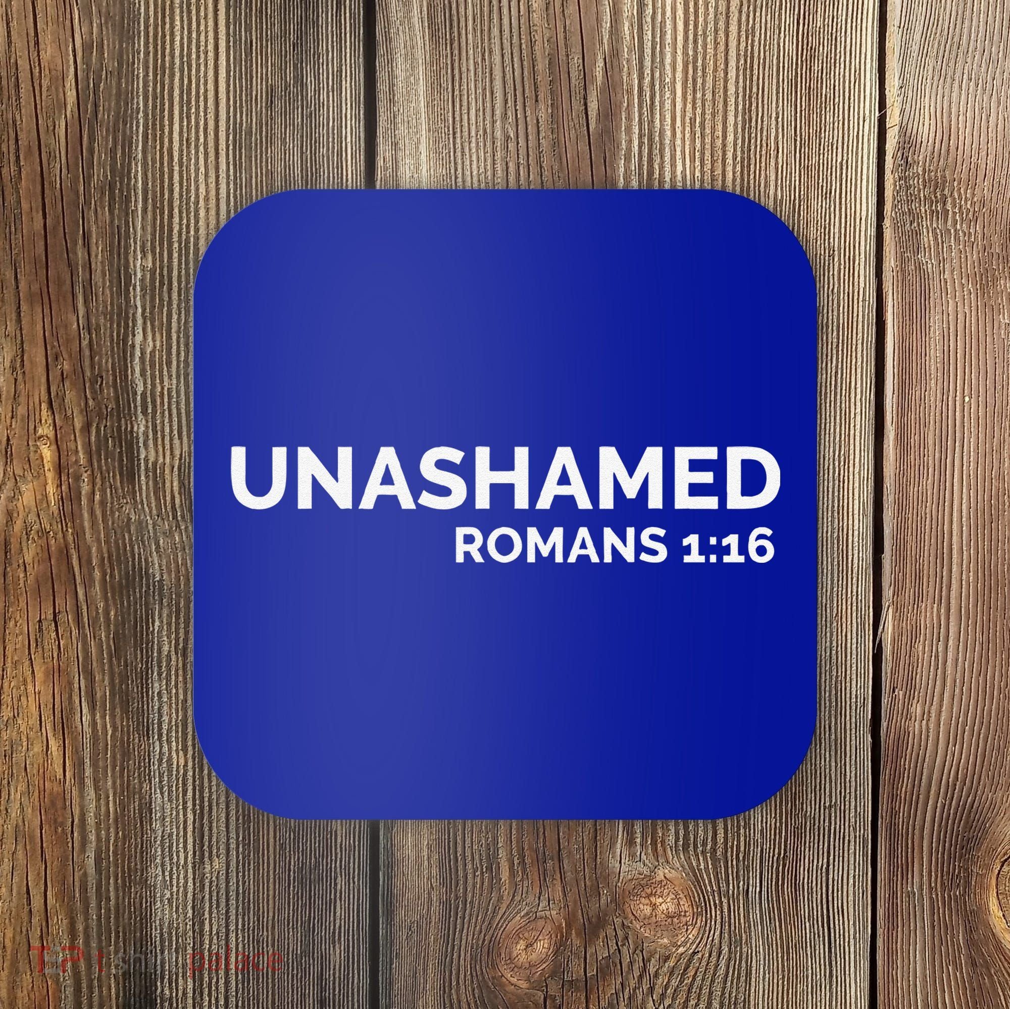 Christian Romans Unashamed Jesus Cross Coaster
