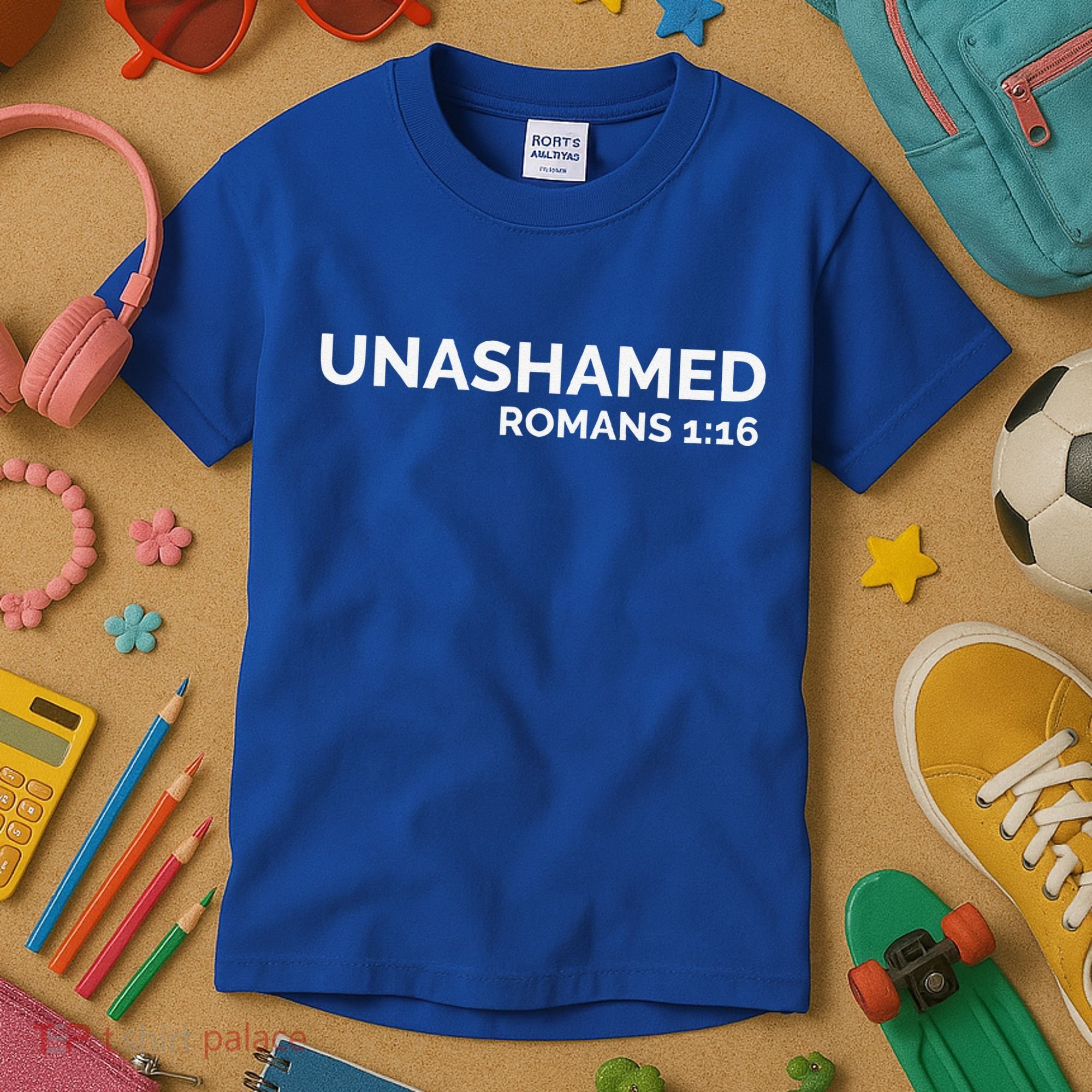 Christian Romans Unashamed Jesus Cross Kids T-Shirt