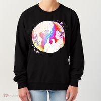 Cute Rainbow Unicorns Yin Yang Women's Sweatshirt thumb 0