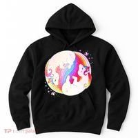 Cute Rainbow Unicorns Yin Yang Hoodie thumb 0