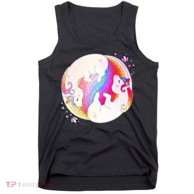 Cute Rainbow Unicorns Yin Yang Tank Top