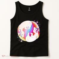 Cute Rainbow Unicorns Yin Yang Tank Top thumb 2
