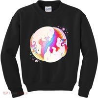Cute Rainbow Unicorns Yin Yang Kids Sweatshirt thumb 0