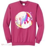 Cute Rainbow Unicorns Yin Yang Sweatshirt thumb 0