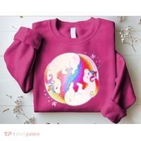 Cute Rainbow Unicorns Yin Yang Sweatshirt thumb 2