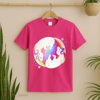 Cute Rainbow Unicorns Yin Yang T-Shirt thumb 2