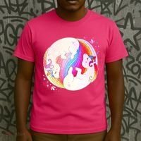 Cute Rainbow Unicorns Yin Yang T-Shirt thumb 3