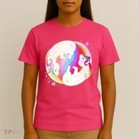 Cute Rainbow Unicorns Yin Yang T-Shirt thumb 4