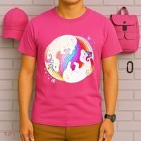 Cute Rainbow Unicorns Yin Yang T-Shirt thumb 6